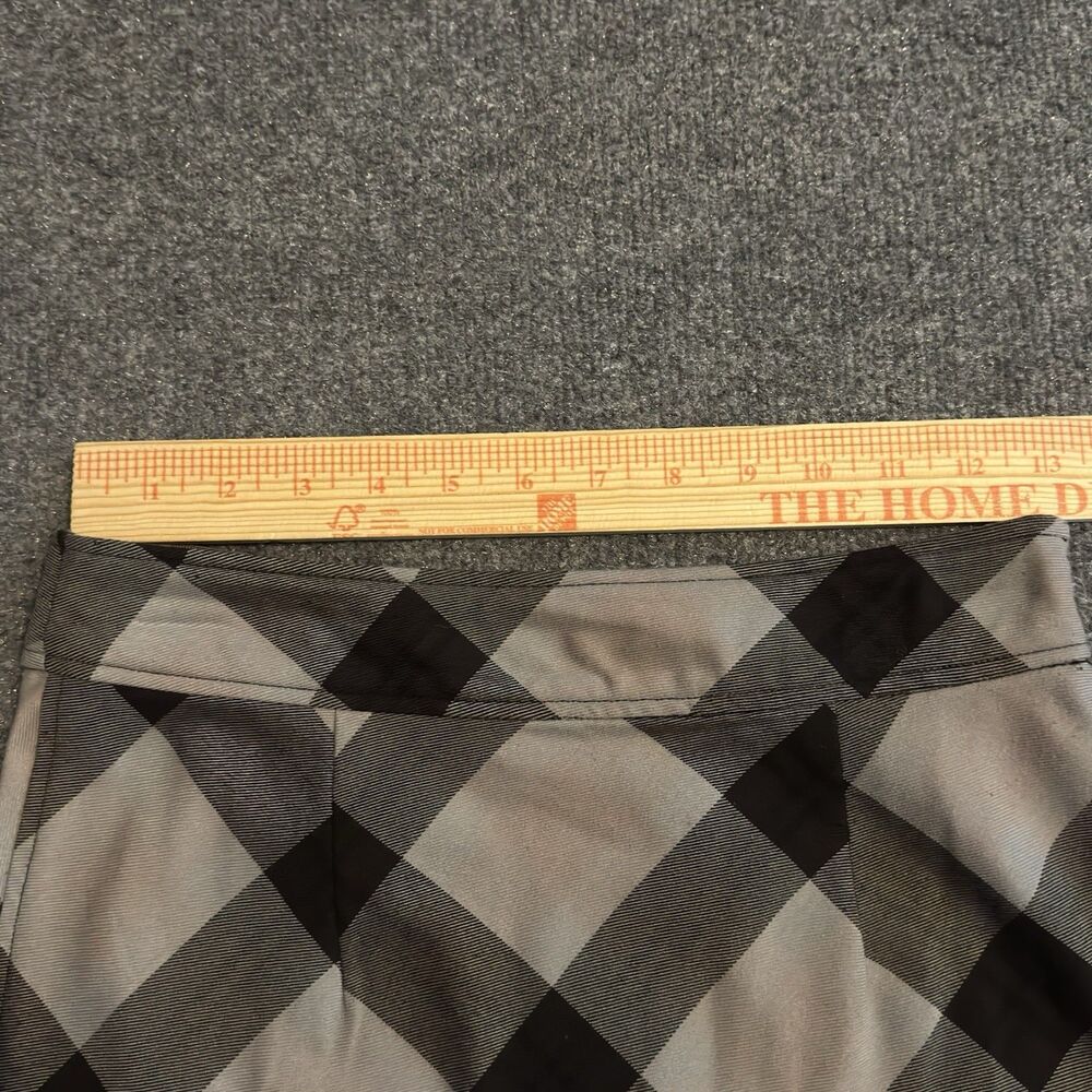 Free People Skirt Academia Preppy Geometric Precision Plaid Pencil Gray Size 2 - Picture 5 of 8